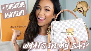 WHATS IN MY LOUIS VUITTON CROISETTE  UNBOXING ANOTHER NEW ONE  Stephanie Ledda [upl. by Helgeson]