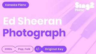 Photograph Karaoke  Ed Sheeran Karaoke Piano [upl. by Pacificia726]