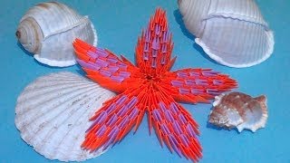 How to make a starfish 3D origami modular origami tutorial [upl. by Atsirak]