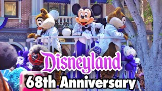 Disneyland 68th Anniversary Celebration and Walkthrough  2023 Full Park Tour 4K POV [upl. by Ninel]