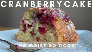 Amazing Simple Super Moist Cranberry Cake recipe [upl. by Phyllis227]