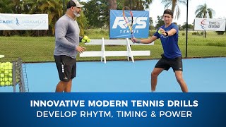 Innovative modern tennis drills to develop rhytm timing and power I Tennis On Demand [upl. by Ahsini]