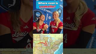 Louisville fast facts with UL volleyballs Elena Scott amp Anna DeBeer 🏐 shorts [upl. by Laemsi]