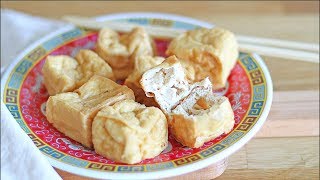 EASY  FRIED TOFU PUFFS [upl. by Jedidiah]