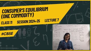 Consumers Equilibrium In case of One Commodity  Class 11  CBSE [upl. by Almat]