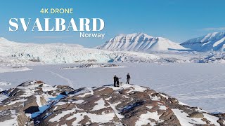 SVALBARD Drone Over Glaciers Fjords amp Historic Towns [upl. by Tolliver604]