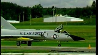 F106 Landing amp Taxi  Griffiss AFB  6Sept86 [upl. by Ahsirahc]