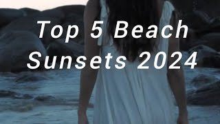 Top 5 Beach Sunsets 20244K shorts [upl. by Aimet]