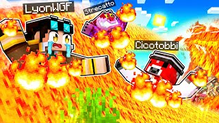 SCAPPIAMO DALLO TSUNAMI DI LAVA SU MINECRAFT [upl. by Oicnaneb]