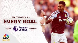 Every Premier League goal from Matchweek 4 202425  NBC Sports [upl. by Urbai]