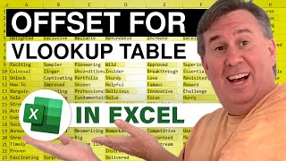 Excel  OFFSET for a VLOOKUP Table Episode 1619 [upl. by Olaznog979]