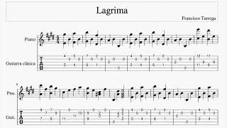 Sheet Music for Lágrima by Francisco Tárrega [upl. by Annael]