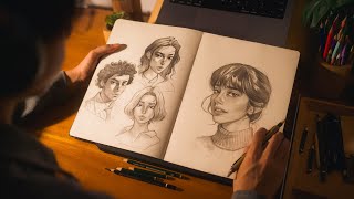 How I practice drawing Portraits [upl. by Bluh]