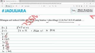 Siap KoSSMI Bidang Matematika Level 3 Tahun 2023 tentang Teori bilangan [upl. by Polivy798]