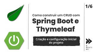 Como criar um CRUD com SpringBoot  Thymeleaf 16  Criação e configuração inicial do projeto [upl. by Aikan]