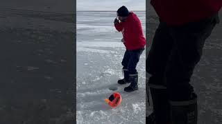 Tip Up Fishing For Pike icefishing [upl. by Nyrtak759]