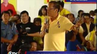 Noynoy takes swipe at Villar ad [upl. by Erle]