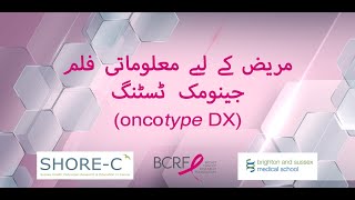 Understanding your Oncotype DX test result A short patient information film Urdu [upl. by Akeber]