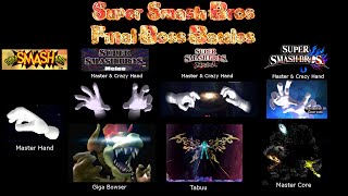 Super Smash Bros Series  All Final Boss Battles v10 [upl. by Adalbert]