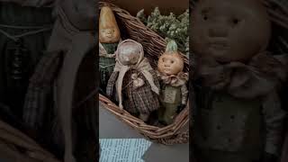 Полная корзинка  чердачнаякукла primitivedoll кукла polymerclay [upl. by Adnylem]