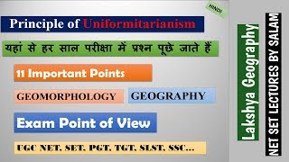 Principles of Uniformitarianism  Important Points  Geomorphology  NTA UGC NET by Salam [upl. by Nreval1]