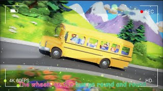 Childrens Music Variant 4k 🔊 Wheel on the Bus Multiple versions Cocomelon Kids Songs cocomelon [upl. by Abagael]