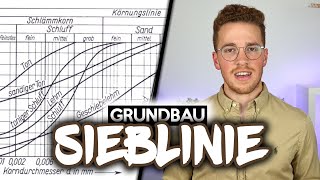 SIEBLINIE und KORNGRÖSSENVERTEILUNG einfach erklärt  Siebanalyse amp Schlämmanalyse  Grundbau [upl. by Gustin262]