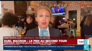 Présidentielle 2022  les résultats des élections vues de New York • FRANCE 24 [upl. by Alie]