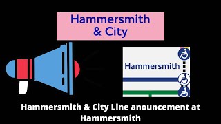 Hammersmith amp City Line S7 Stock approaching Hammersmith announcement [upl. by Danforth]