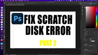 scratch disk error photoshop macbook pro m3 [upl. by Bugbee]