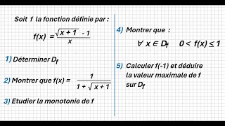 Math 1er BAC Scientifique  Généralité sur les fonctions [upl. by Neelahtak201]