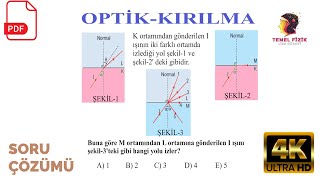 Optik Kırılma Soru Çözümü  Tyt Fizik  10 Sınıf [upl. by Ok]