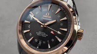 Omega Seamaster Aqua Terra GMT Steel Gold 23120432206003 Omega Watch Review [upl. by Gerry]