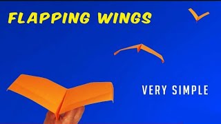 flapping wings paper plane   how to make a paper airplane fly like a bat [upl. by Kinsman]