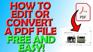 ✅ How To Edit or Convert PDF Files Easily and Free ✅ [upl. by Ratna809]