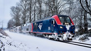 Winter Washington Trains in the Snow  2023 [upl. by Bordiuk]