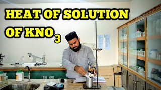 Heat of Solution of KNO3 Experiment GC University 3rdSEM Physical  Umair Khan Academy  UrduHindi [upl. by Aihsoek]