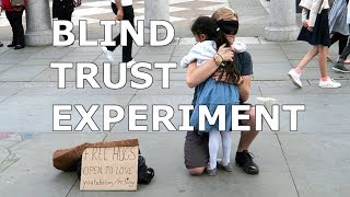 FREE HUGS Blind Trust Experiment in London [upl. by Htrag]