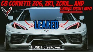 The C8 Corvette Z06 ZR1 and ZORA model information LEAKED C8 Grand Sport INFO [upl. by Averi248]