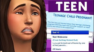 MUST HAVE MOD For REALISTIC TEEN PREGNANCIES 💜🤰 my sim gets kicked out [upl. by Ariaz]