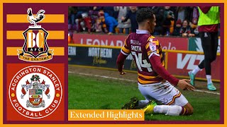 EXTENDED HIGHLIGHTS Bradford City v Accrington Stanley [upl. by Perrine776]