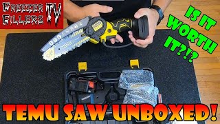 Temu Order Unboxed Electric Chain Saw temu hunting 10324 [upl. by Ajaj768]