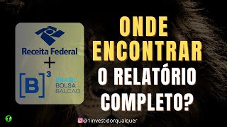 O Informe de Rendimentos  COMPLETO da B3 [upl. by Nairot]