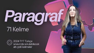 2024 TYT Paragraf 71 sorulabilecek kelime [upl. by Tace]