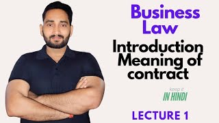 Meaning of contract  in Hindi  by himanshu sirbusiness law bcom bba mba  net  jrf  llb [upl. by Leuname]