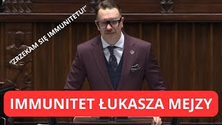 Sejm IMMUNITET posła Łukasza Mejzy [upl. by Sivar42]