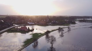 Hochwasser an der Hunte bei Colnrade [upl. by Akimrej]