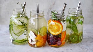 7 Fruit Infused Water Recipes Detox Drinks [upl. by Kcolttam]