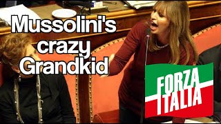 Alessandra Mussolini OUTDATED  The Craziest Politician  The Italian Politician of the week [upl. by Topping]