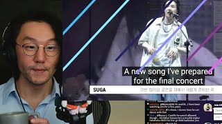 DJ REACTION to KPOP  BTS AGUST D TOUR DDAY THE FINAL [upl. by Land]